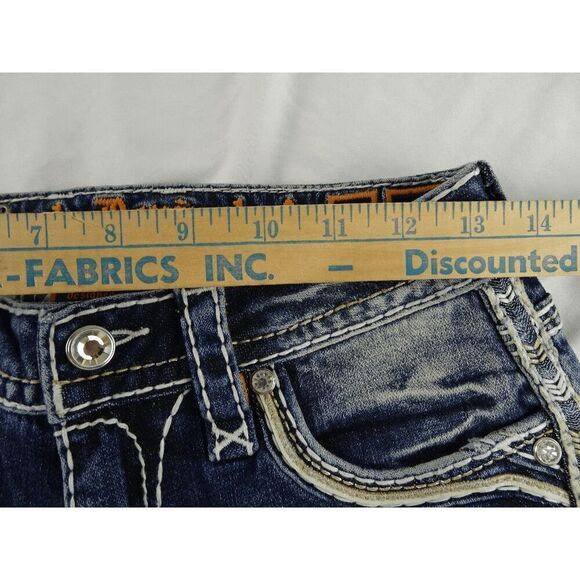 Rock Revival Raffia Skinny Jean Size 26 - Picture 8 of 9